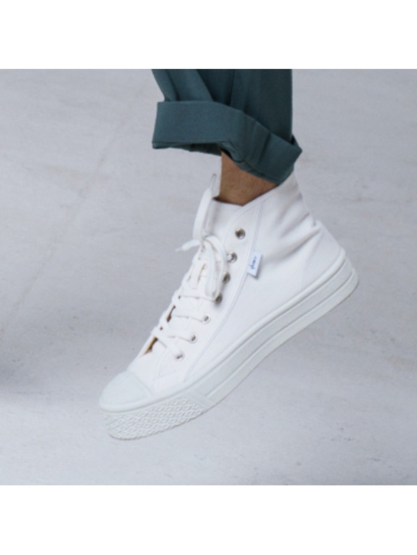 Vasky Moški platneni gležnjarji / škornji Vasky Kanvasky High beli