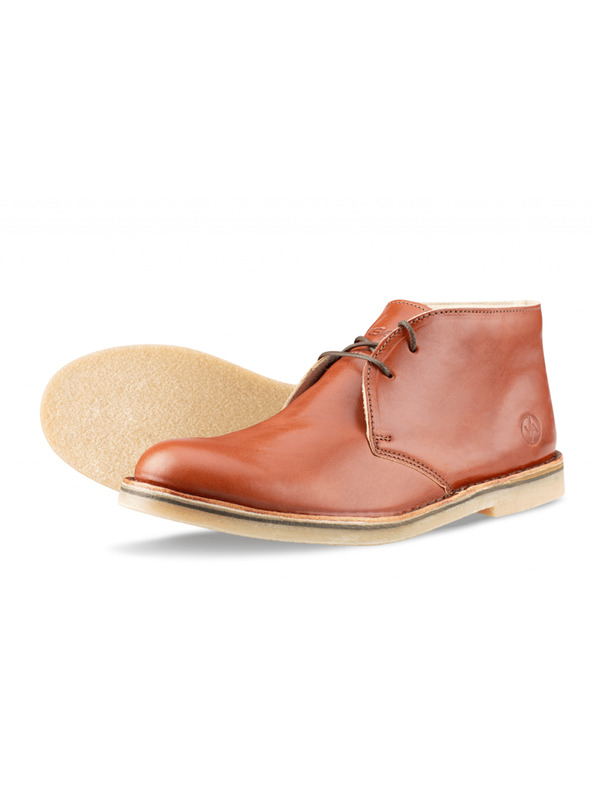 Vasky Moški usnjeni gležnjarji rjave barve - škornji za pomlad / jesen, čevlji Vasky Desert Cognac