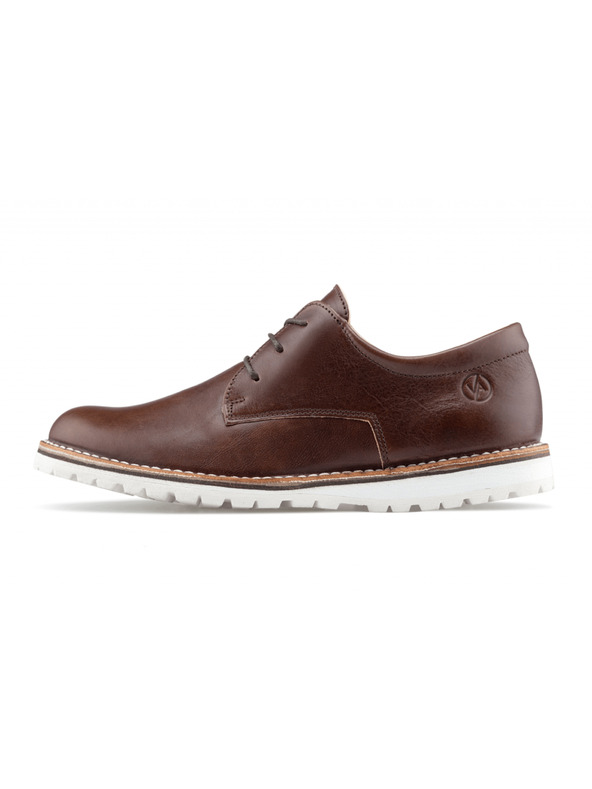 Vasky Moški usnjeni pol škornji temno rjavi - pomlad / jesen Vasky Derby Dark Brown
