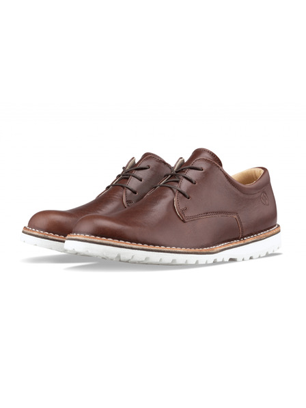 Vasky Moški usnjeni pol škornji temno rjavi - pomlad / jesen Vasky Derby Dark Brown