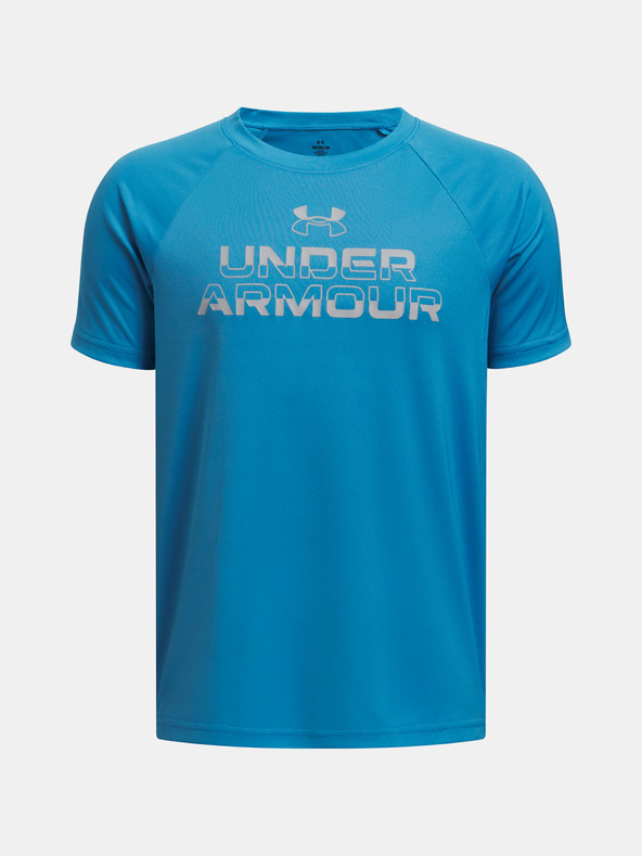 Under Armour Deška majica Under Armour UA Tech Split Wordmark SS-GRY