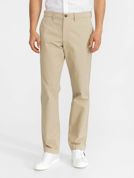GAP Nohavice essential khaki strih rovný GapFlex GAP
