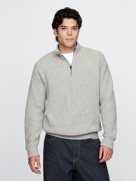 GAP Rebrasti pulover CashSoft