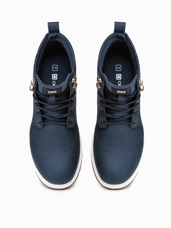 Ombre Clothing Temno modri moški zimski gležnjarji Ombre Clothing