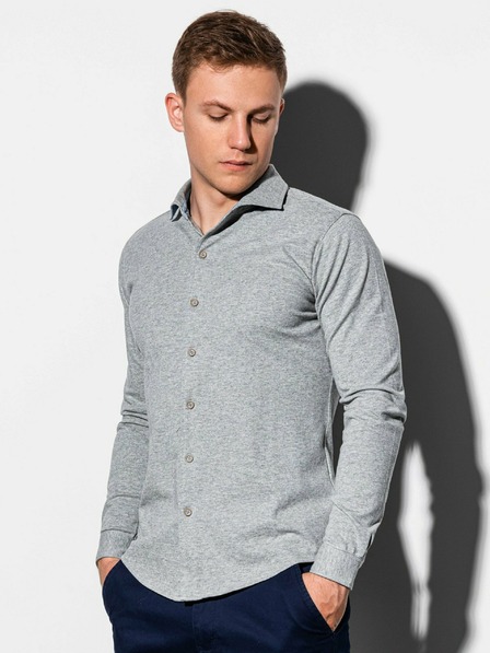 Ombre Clothing Siva moška srajca K540