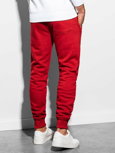 Ombre Clothing Rdeče moške osnovne hlače Ombre oblačila