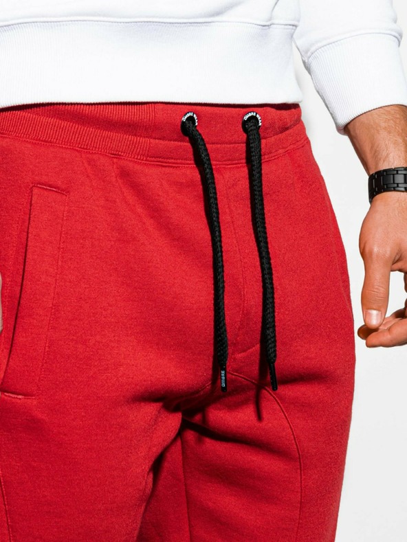 Ombre Clothing Rdeče moške osnovne hlače Ombre oblačila