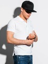 Ombre Clothing Bela moška osnovna polo majica Ombre Clothing