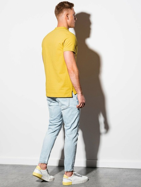 Ombre Clothing Rumena moška osnovna polo majica Ombre Clothing