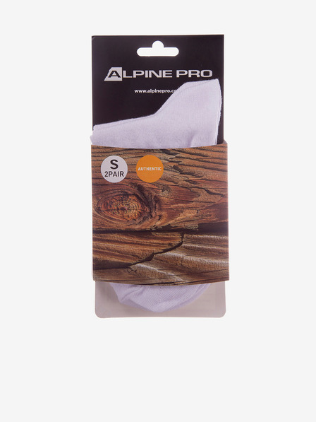 ALPINE PRO Bele unisex nogavice - 2 para ALPINE PRO 2ULIANO