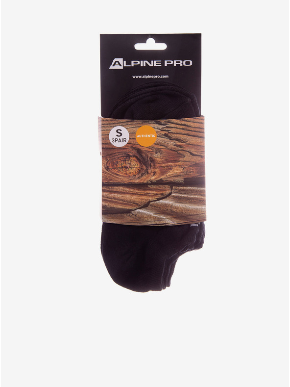 ALPINE PRO Komplet treh parov unisex nogavic črne barve ALPINE PRO 3UNICO