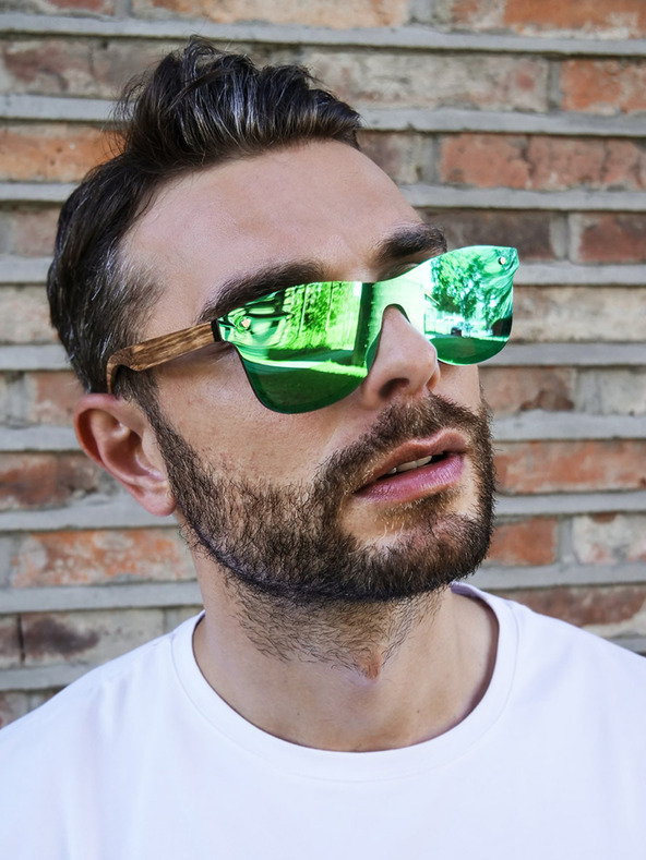 VEYREY VeyRey Lesena sončna očala Nerd Stove Green Očala