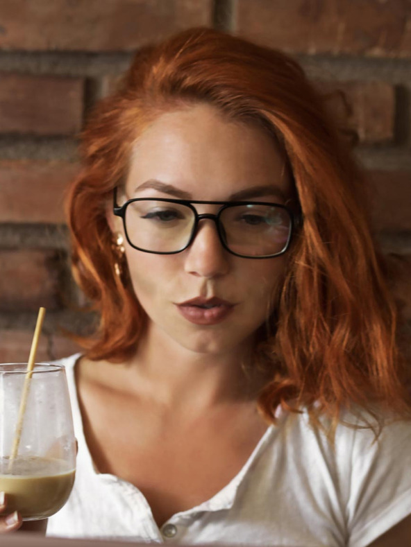 VEYREY Črna kvadratna računalniška očala VeyRey Attlee