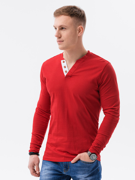 Ombre Clothing Rdeča moška majica Ombre Clothing L133