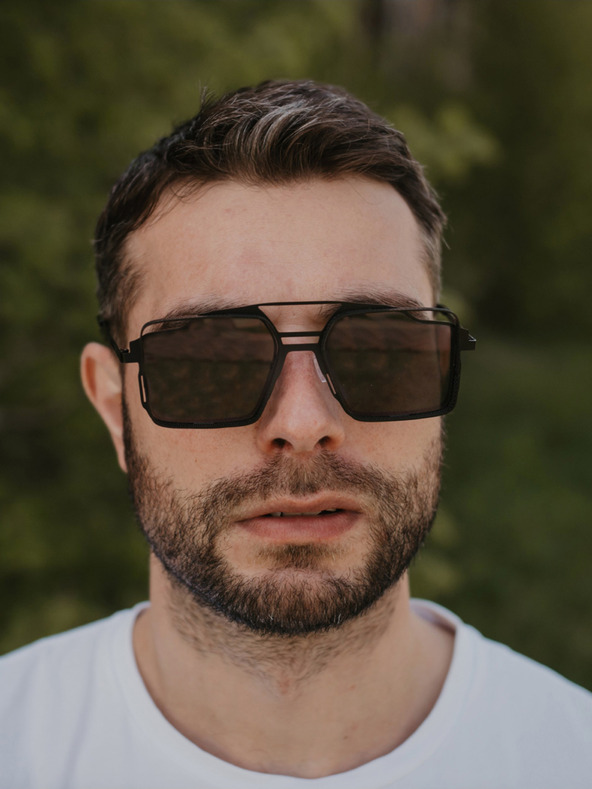 VEYREY Črna unisex sončna očala VeyRey Steampunk Sosrael