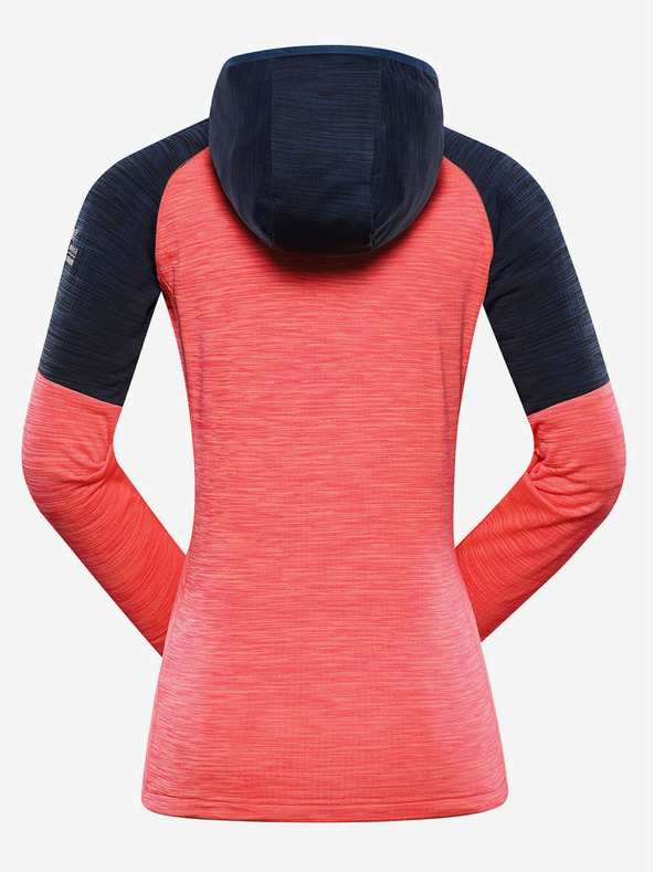 ALPINE PRO Modra in koralna ženska funkcionalna jopa ALPINE PRO Gerofa