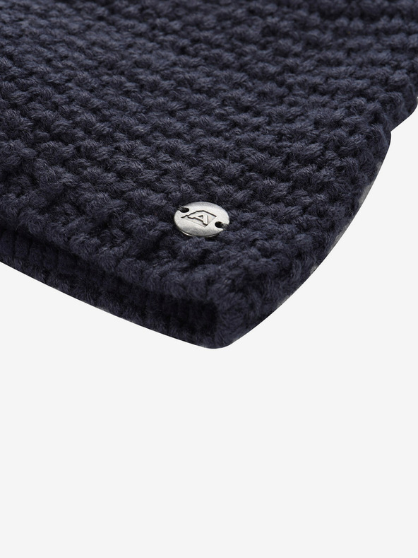 ALPINE PRO Temno modra ženska zimska kapa z volno ALPINE PRO GRANE