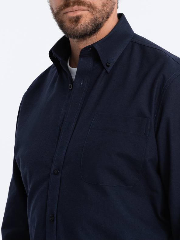 Ombre Clothing Temno modra moška srajca Ombre oblačila