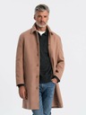 Ombre Clothing Moški enoramelni plašč z ovratnikom in spodnjim delom plašča Ombre oblačila