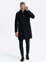 Ombre Clothing Moški enoramelni plašč z ovratnikom in spodnjim delom plašča Ombre oblačila