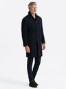 Ombre Clothing Moški enoramelni plašč z ovratnikom in spodnjim delom plašča Ombre oblačila
