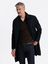 Ombre Clothing Moški enoramelni plašč z ovratnikom in spodnjim delom plašča Ombre oblačila