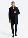 Ombre Clothing Moški enoramelni plašč z ovratnikom in spodnjim delom plašča Ombre oblačila