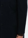 Ombre Clothing Moški enoramelni plašč z ovratnikom in spodnjim delom plašča Ombre oblačila