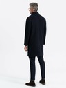 Ombre Clothing Moški enoramelni plašč z ovratnikom in spodnjim delom plašča Ombre oblačila