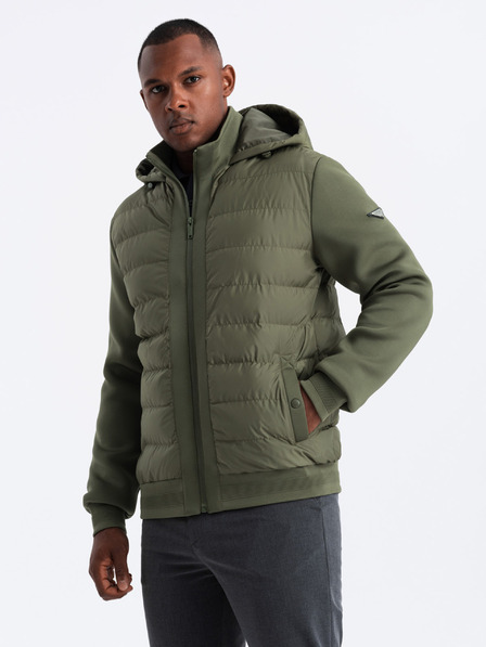 Ombre Clothing Moška prešita jakna z visokim ovratnikom Ombre Clothing