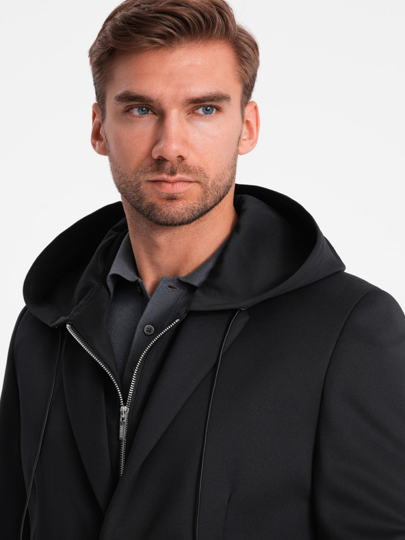 Ombre Clothing Moška jakna z odstranljivo podlogo in kapuco Ombre Clothing