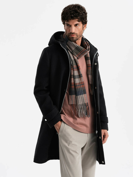 Ombre Clothing Moški plašč s kapuco Ombre oblačila