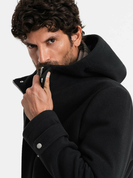 Ombre Clothing Moški plašč s kapuco Ombre oblačila