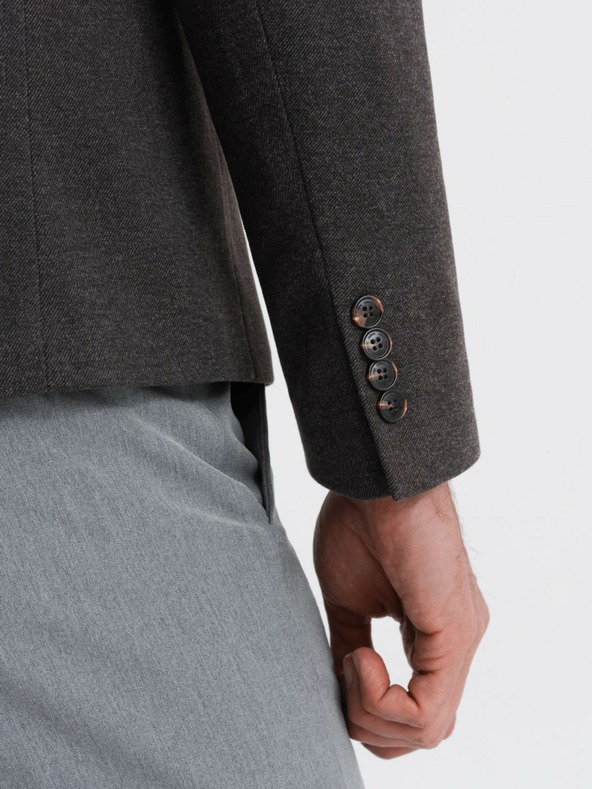 Ombre Clothing Ombre Clothing moška rjava jakna s stoječim ovratnikom