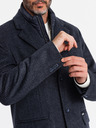 Ombre Clothing Ombre Clothing V2 OM-COWC-0121 Moški plašč iz volnene mešanice z gumbi