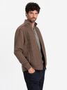 Ombre Clothing Moška lahka jakna z zadrgo in prešitim sprednjim delom Ombre Clothing V3 OM-JANP-0193