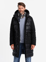 Ombre Clothing Moška prešita dolga jakna z velikimi žepi Ombre Clothing