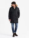 Ombre Clothing Moška dolga jakna parka s kapuco Ombre Clothing