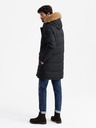 Ombre Clothing Moška dolga jakna parka s kapuco Ombre Clothing