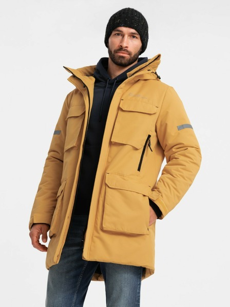 Ombre Clothing Moška izolirana dolga jakna Ombre Oblačila