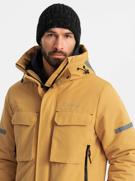 Ombre Clothing Moška izolirana dolga jakna Ombre Oblačila