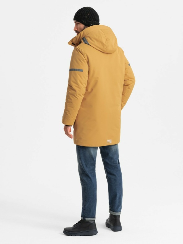 Ombre Clothing Moška izolirana dolga jakna Ombre Oblačila