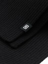 Ombre Clothing Moški enobarvni pleteni šal z rebri črne barve Ombre Clothing