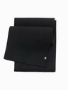Ombre Clothing Moški enobarvni pleteni šal z rebri črne barve Ombre Clothing