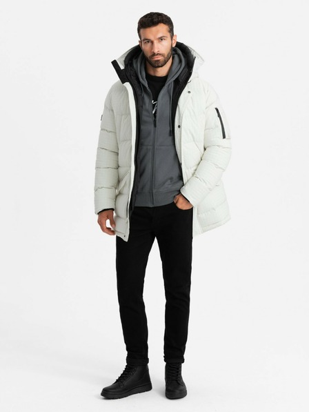 Ombre Clothing Moška zunanja dolga jakna parka Ombre Clothing