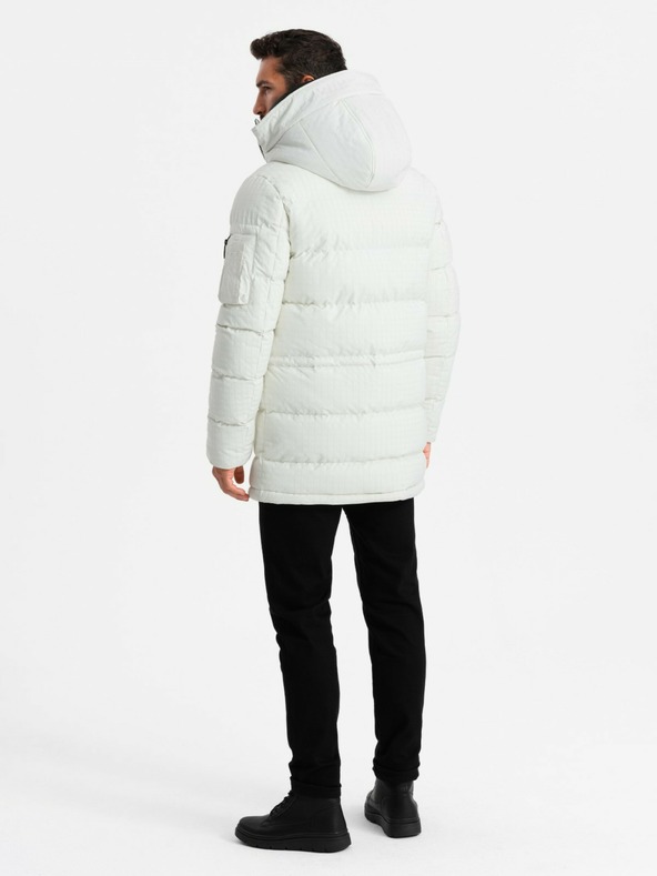 Ombre Clothing Moška zunanja dolga jakna parka Ombre Clothing