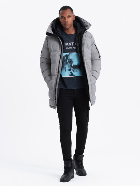 Ombre Clothing Moška zunanja dolga jakna parka Ombre Clothing