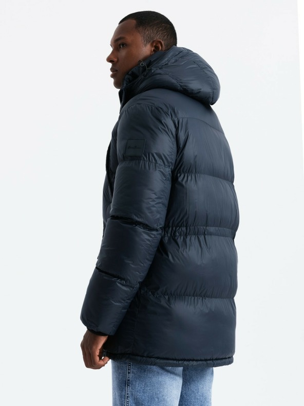 Ombre Clothing Moška dolga jakna z žepi Ombre Clothing