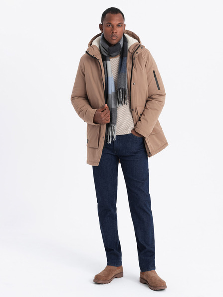 Ombre Clothing Moška dolga jakna parka Ombre Clothing