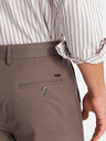 Ombre Clothing Moške hlače chino REGULAR FIT rjave barve Ombre Clothing